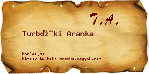 Turbéki Aranka névjegykártya